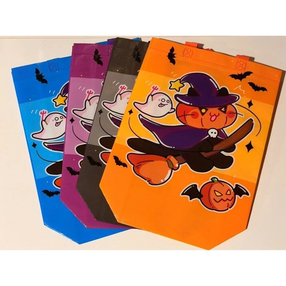 Halloween Trick or Treat Bags Set of 4 – Reusable Tote Bags